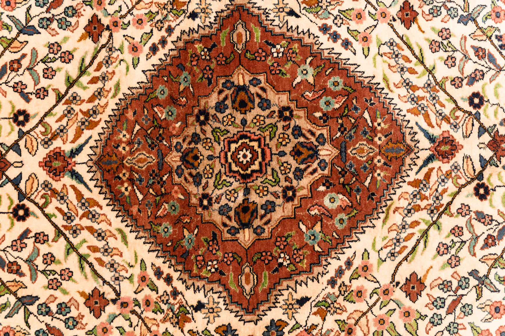 Fine Indo Agra Wool Rug 220cm x 133cm
