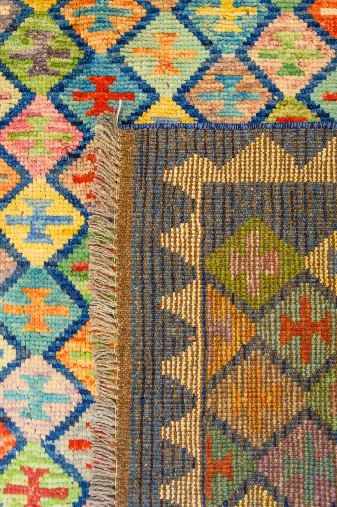 Multicolour Morrocan Oushak Wool Rug 247cm x 169cm