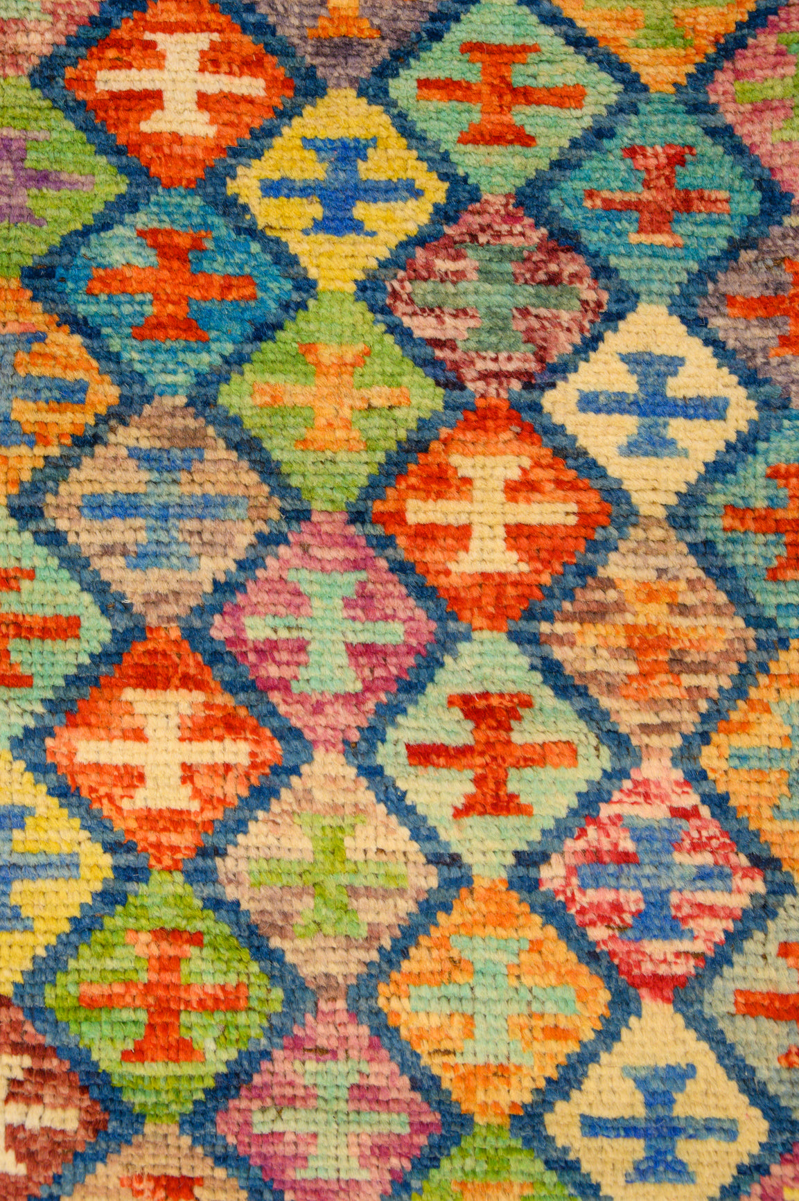 Multicolour Morrocan Oushak Wool Rug 247cm x 169cm