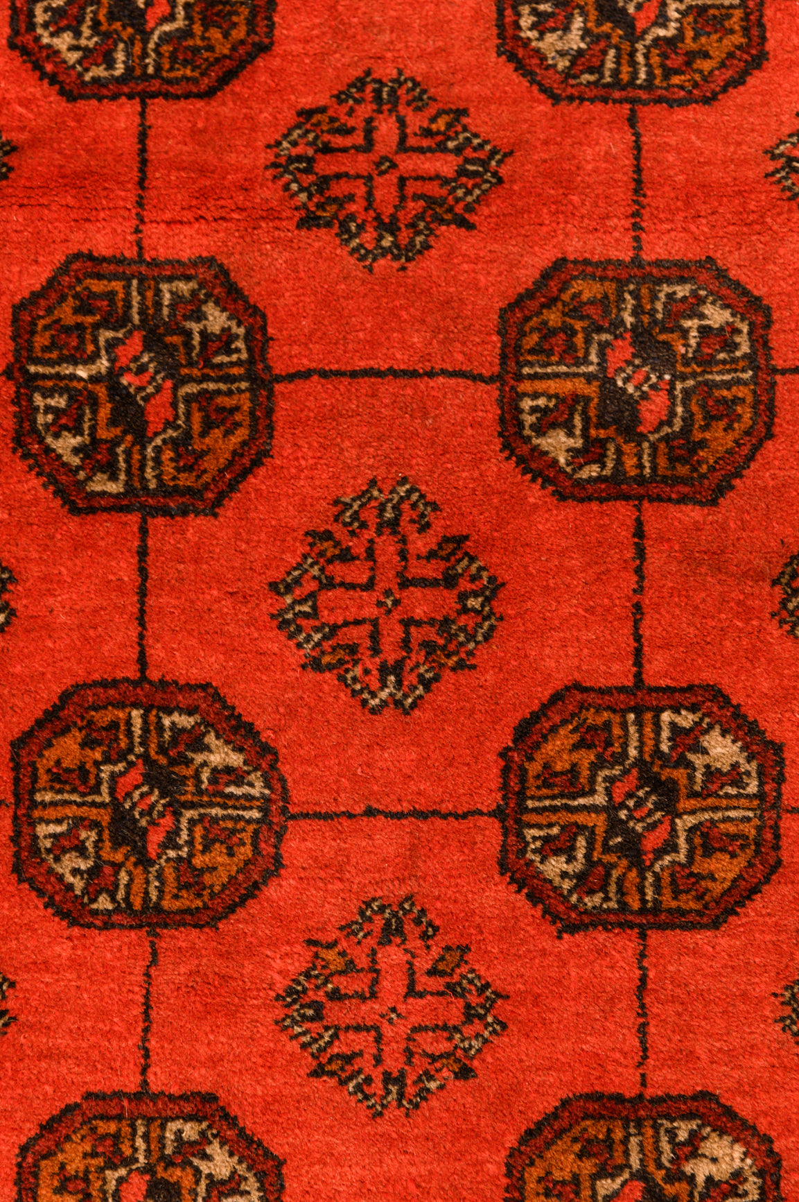 Red c.1960's Afghan Turkoman Wool Runner 388cm x 82cm