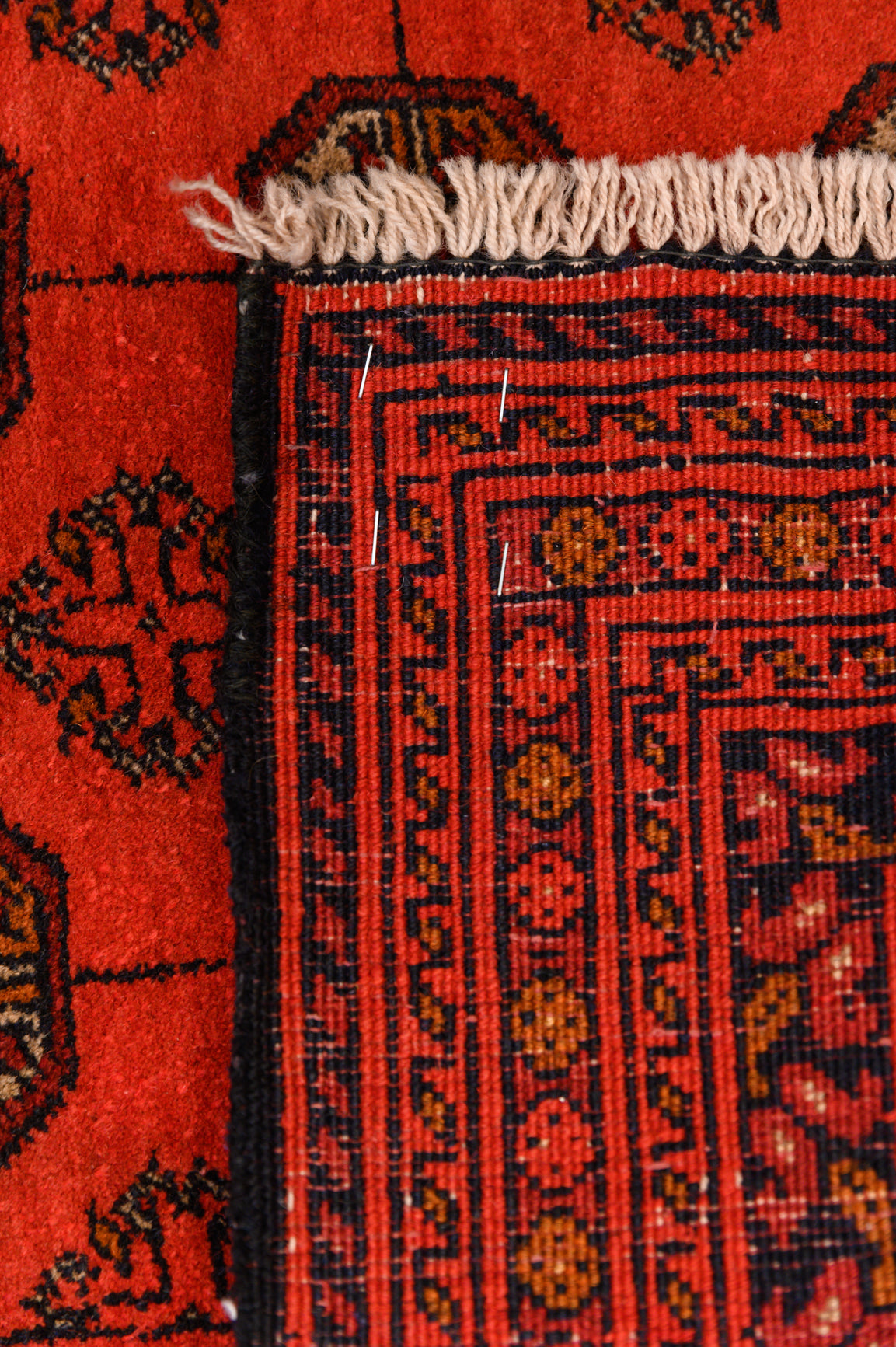 Red c.1960's Afghan Turkoman Wool Runner 388cm x 82cm