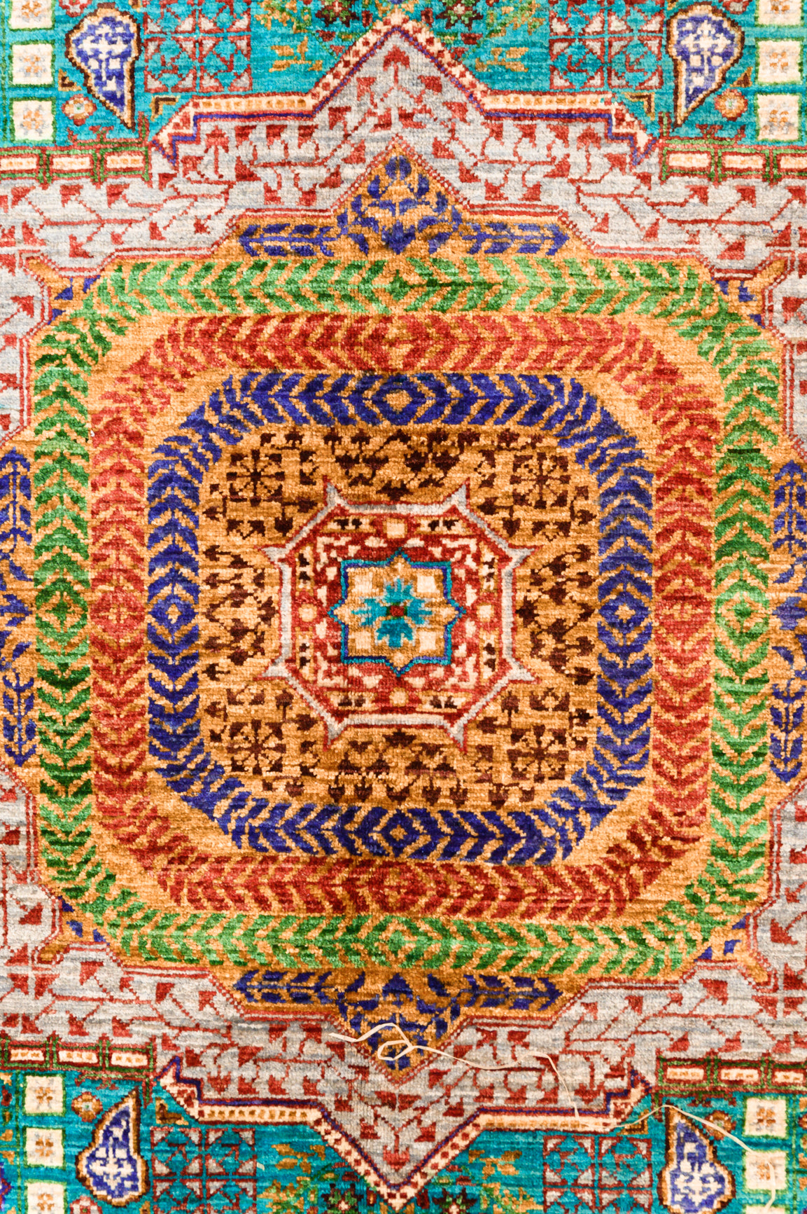 Turquoise Fine Mamluk Chobi 241cm x 175cm