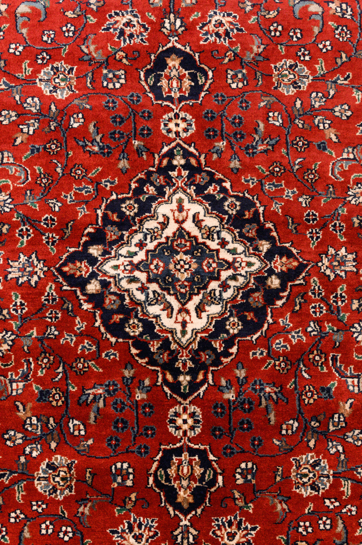 Red Persian Kashan Wool Rug 187cm x 120cm