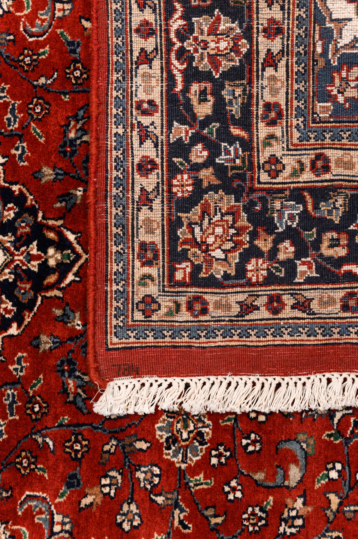 Red Persian Kashan Wool Rug 187cm x 120cm