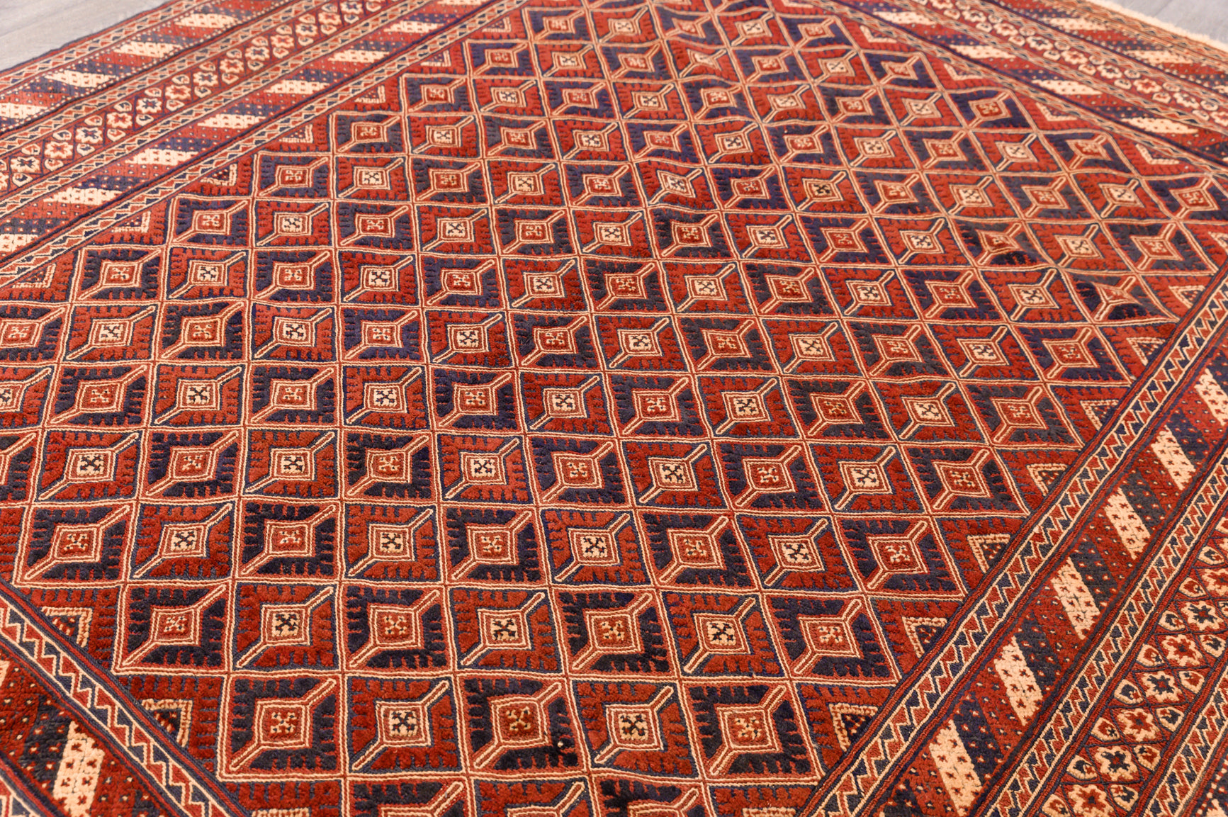 Red Fine Persian Meshwani Wool Rug 240cm x 200cm