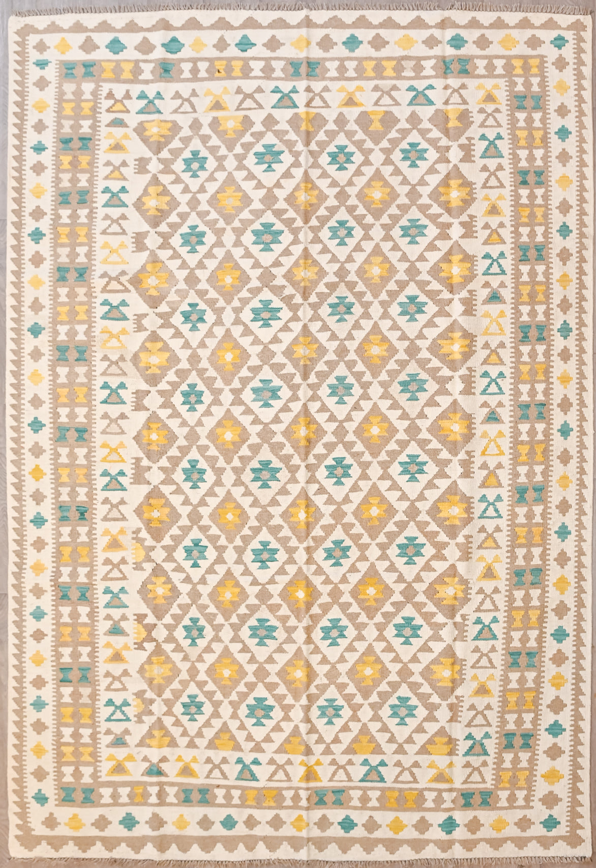 Muted Multicolour Boho Kilim 304cm x 204cm