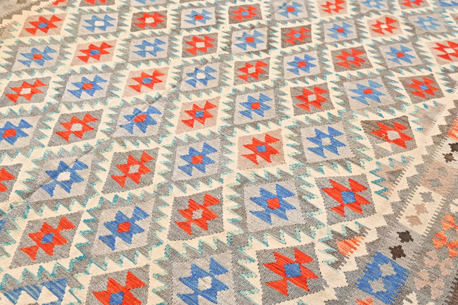 Muted Multicolour Boho Kilim 302cm x 246cm