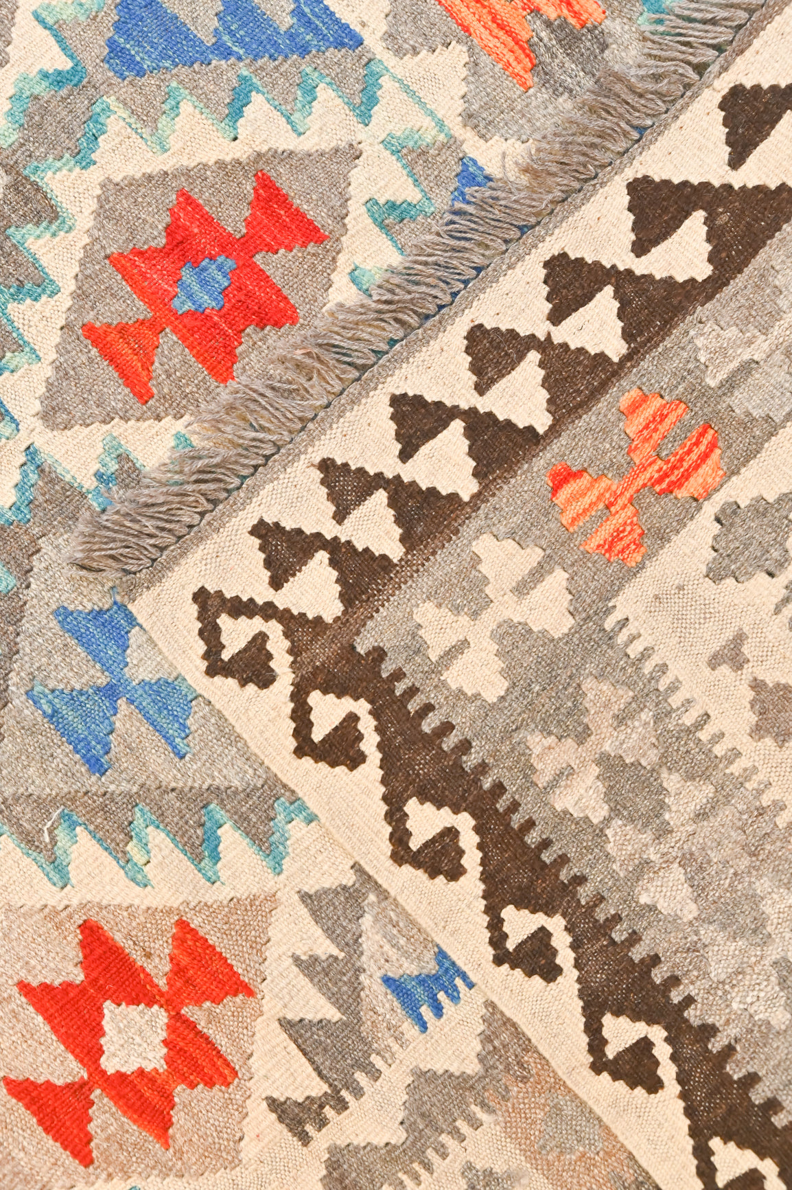 Muted Multicolour Boho Kilim 302cm x 246cm