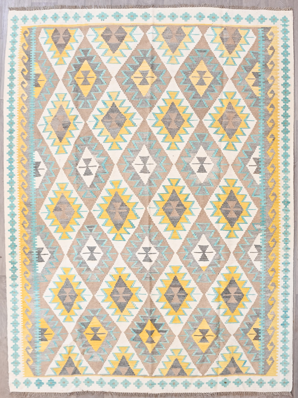 Muted Multicolour Boho Kilim 294cm x 211cm