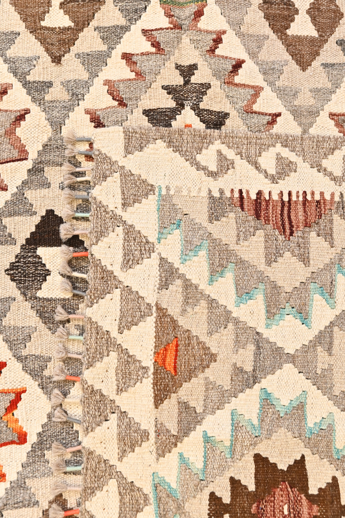 Muted Multicolour Afghan Boho Kilim 305cm x 262cm
