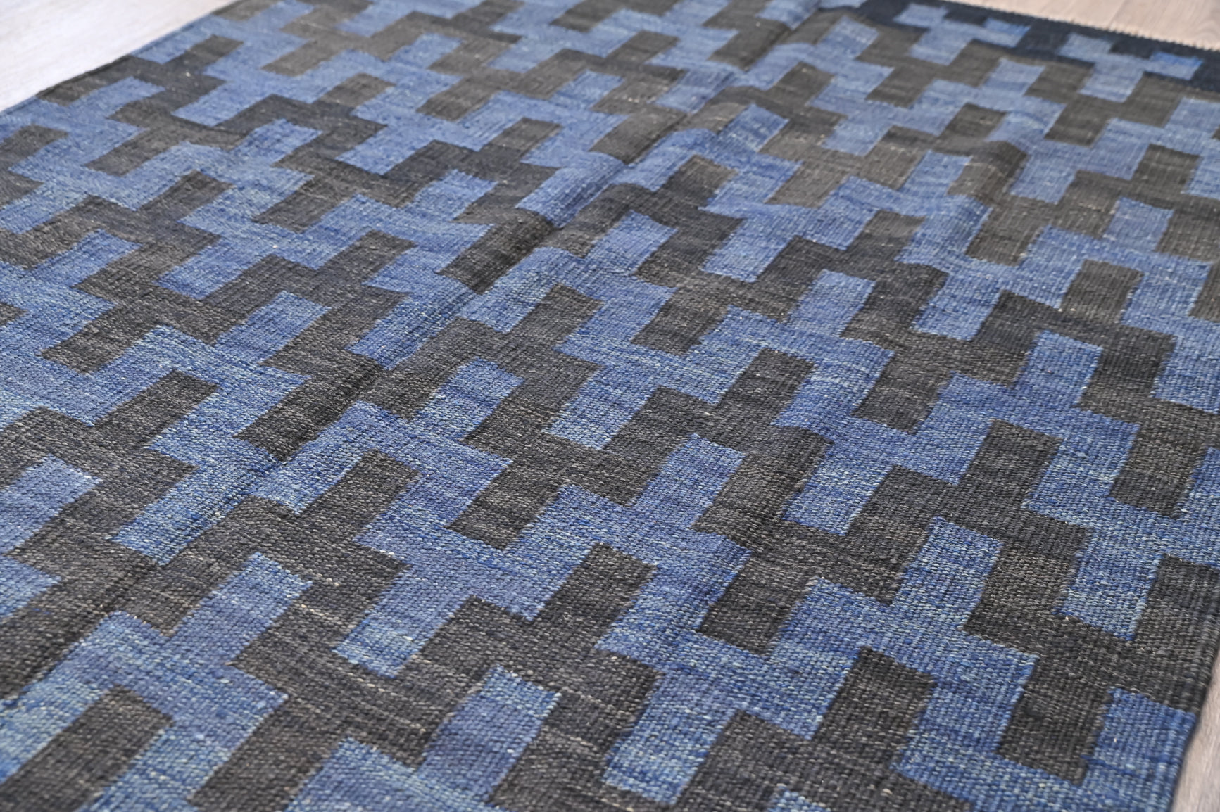 Navy Modern Persian Sumak 244cm x 155cm