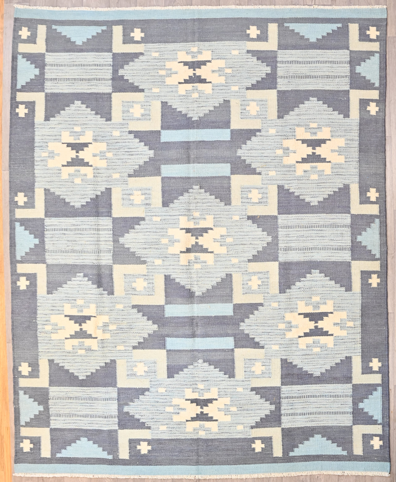 XL Blue Fine Turkish Wool Sumak 358cm x 266cm