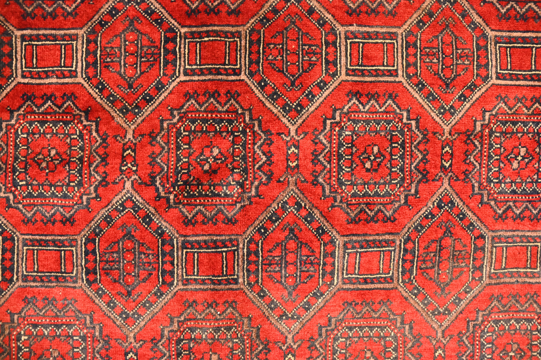 Vintage Afghan Waziri Kundus Wool Rug 287cm x 205cm
