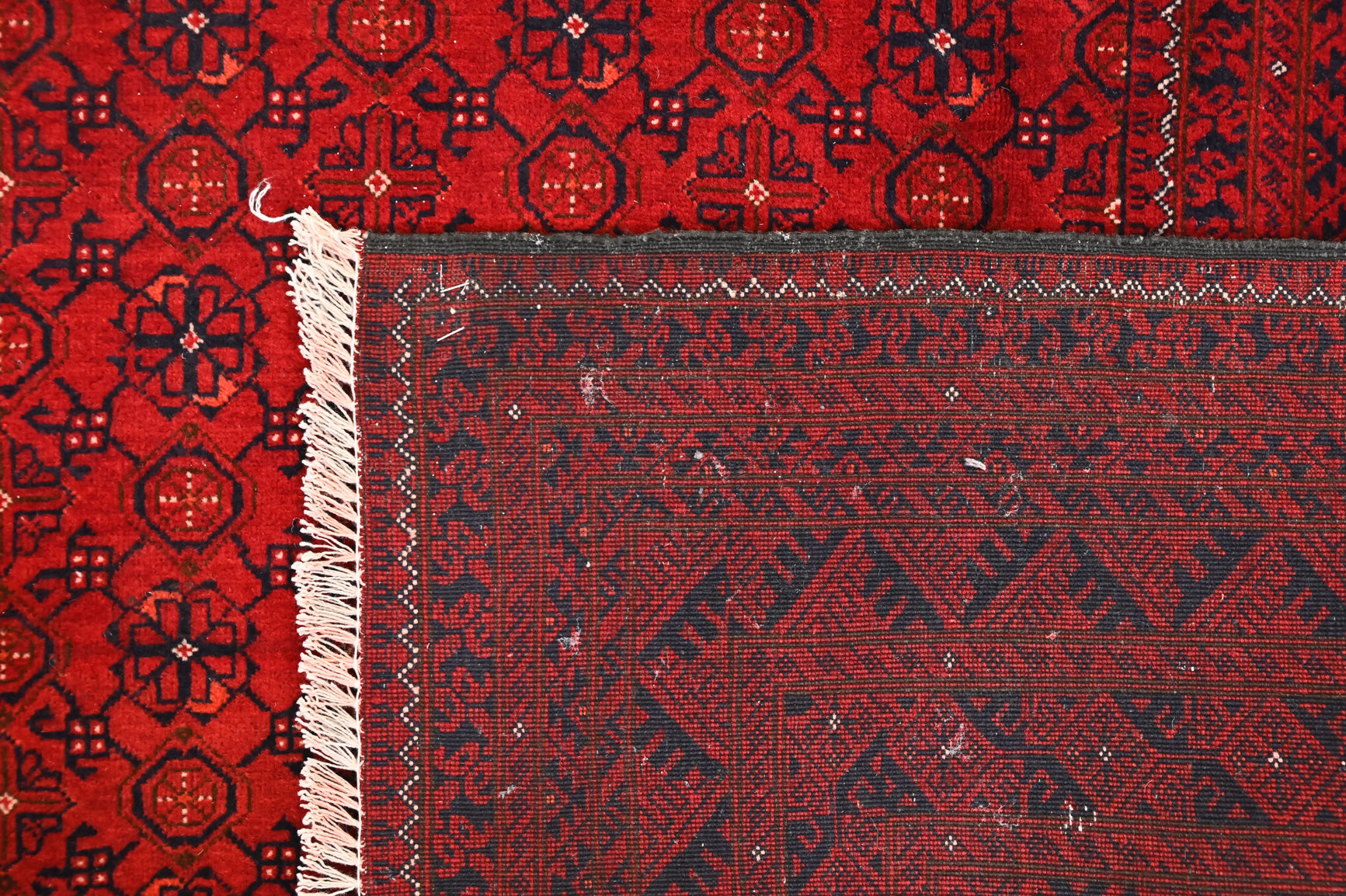 Red Vintage Afghan Kundus Wool Rug 290cm x 200cm
