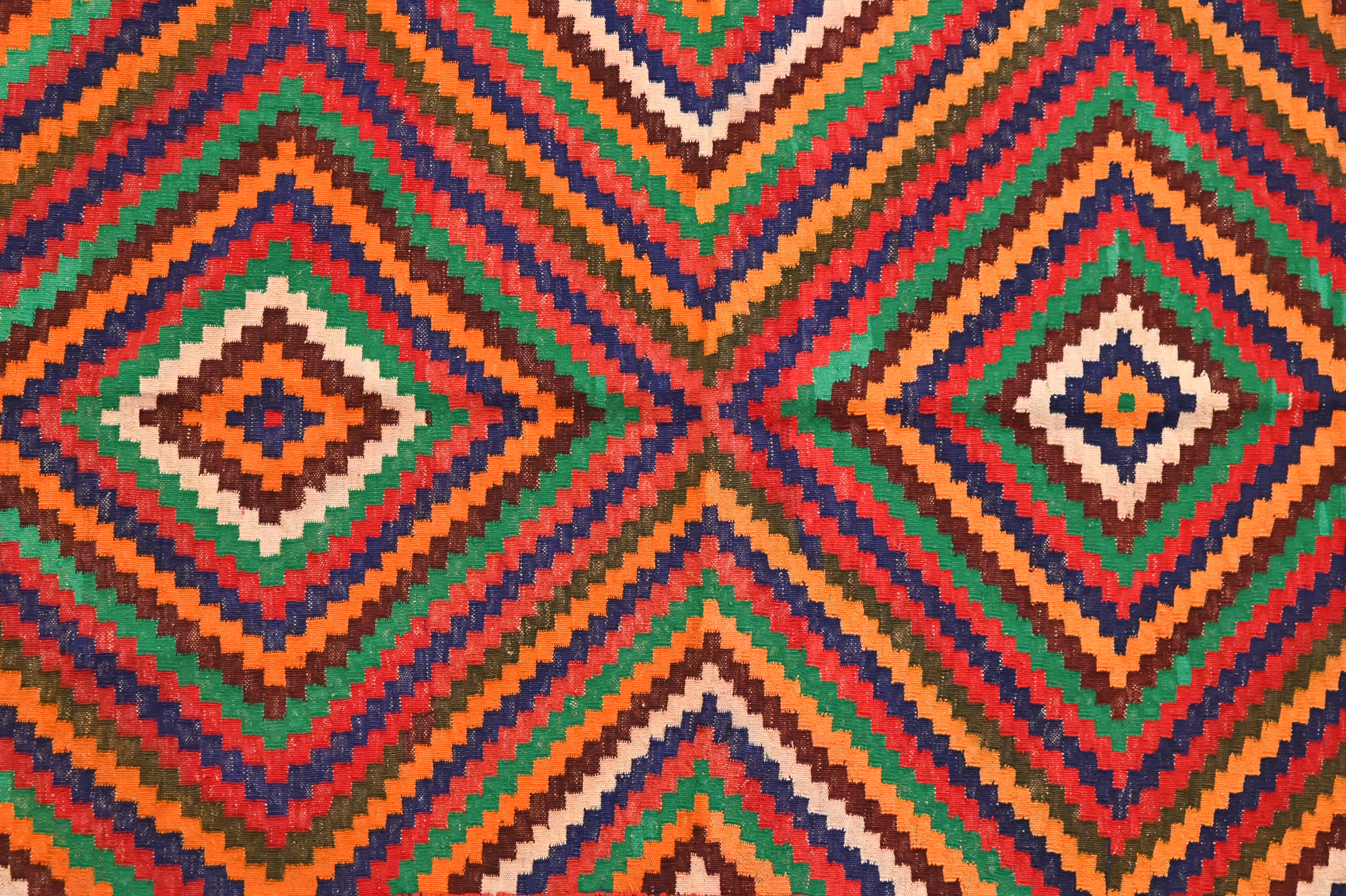 Red Vintage Persian Wool Kilim 220cm x 132cm