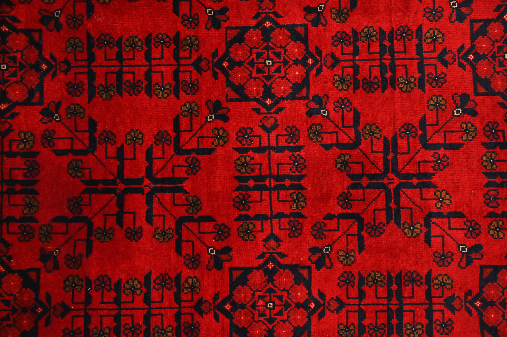 Red Fine Afghan Beljick Wool Rug 142cm x  100cm