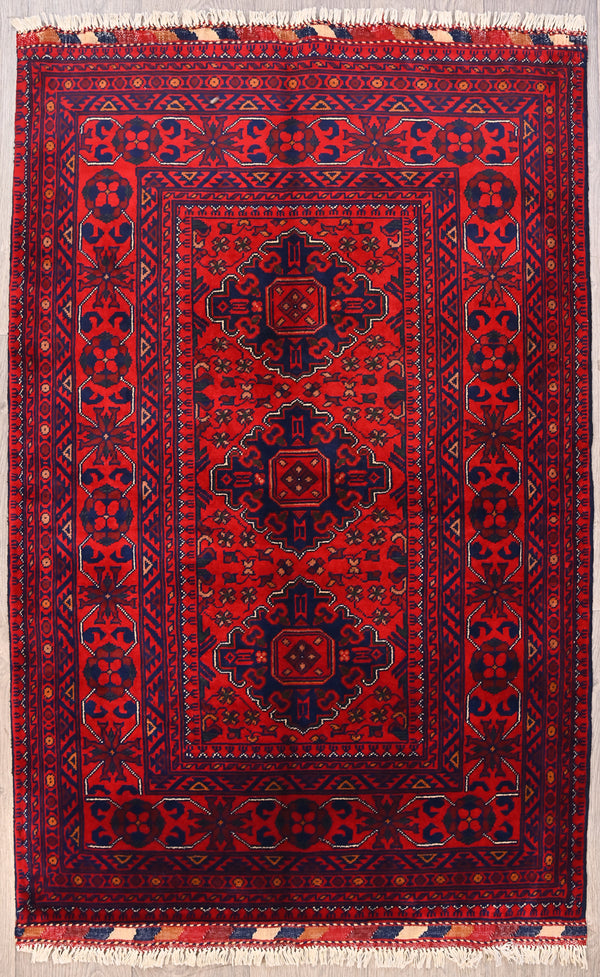 Red Afghan Khamyab Wool Rug 149cm x 97cm (Copy)