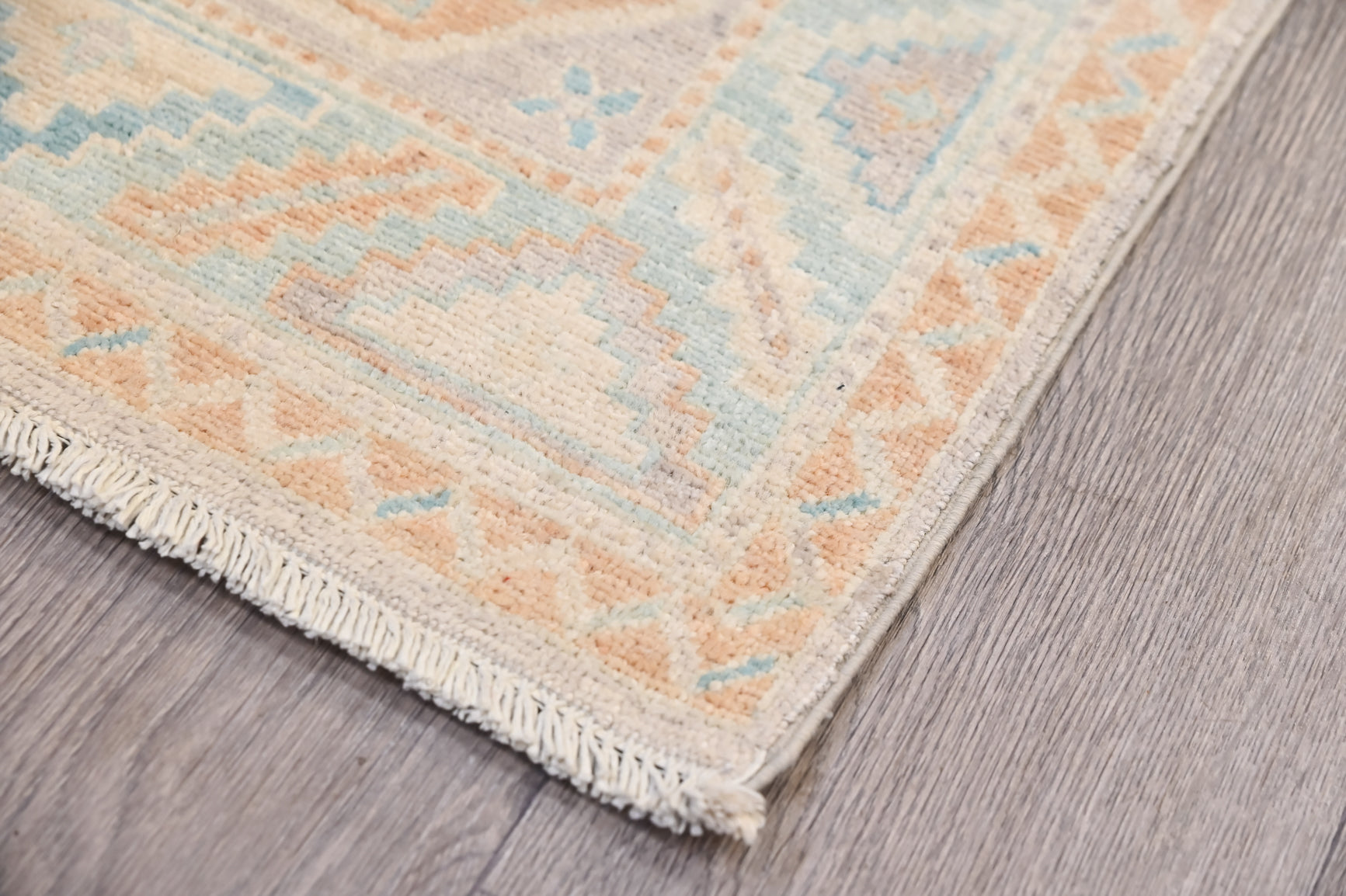 Muted Afghan Chobi Wool Runner 282cm x 62cm