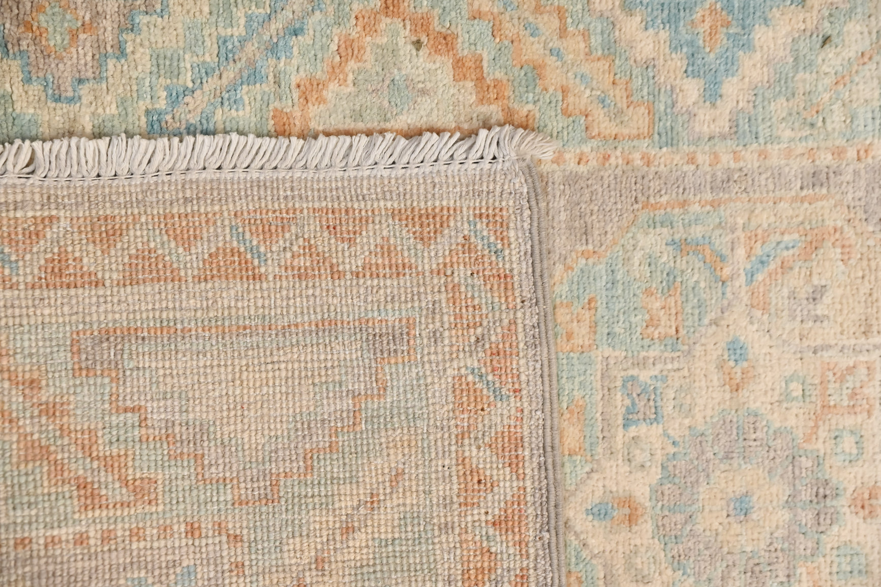 Muted Afghan Chobi Wool Runner 282cm x 62cm