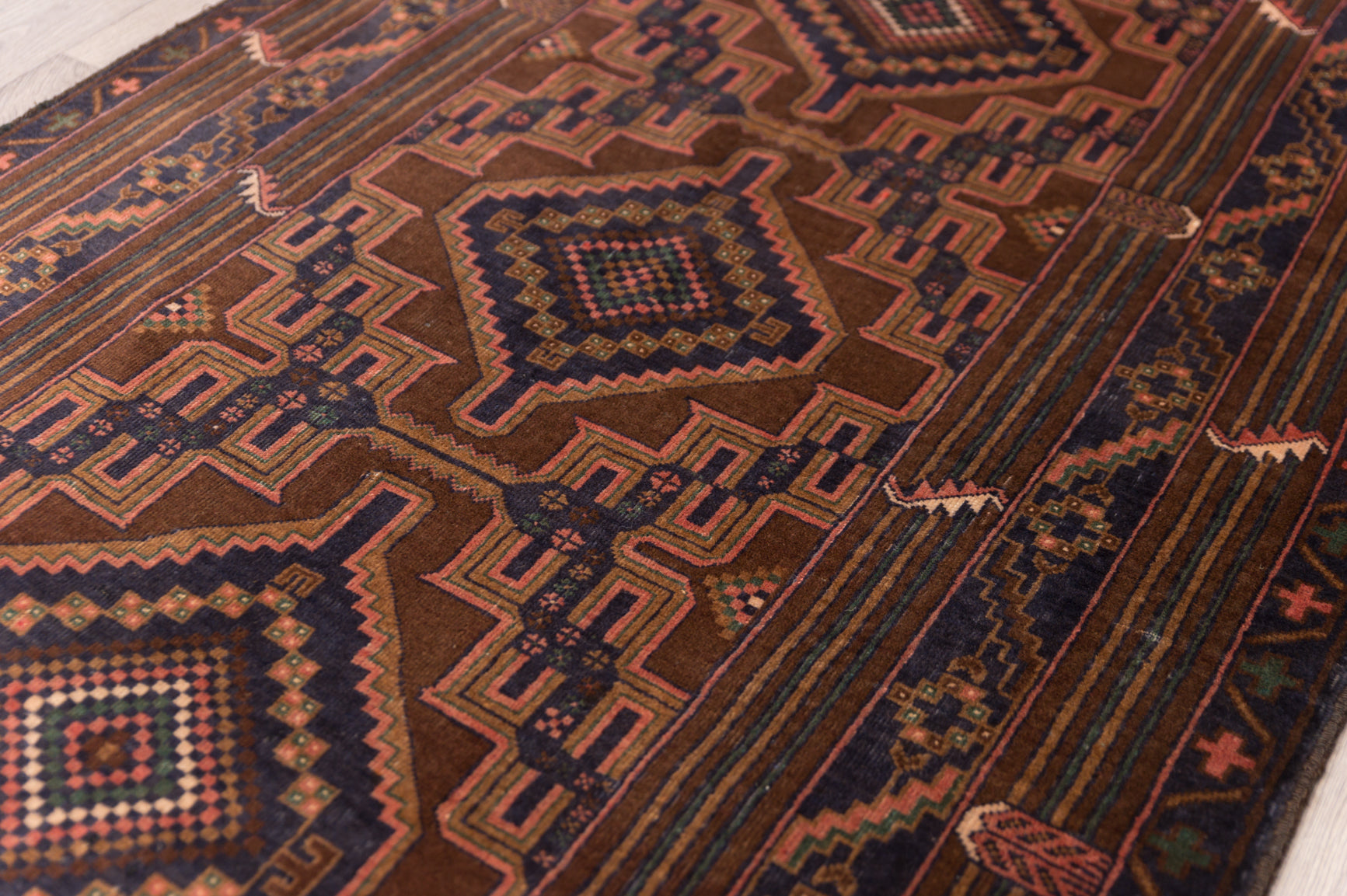 Vintage Persian Baluchi Wool Rug 210m x 116cm