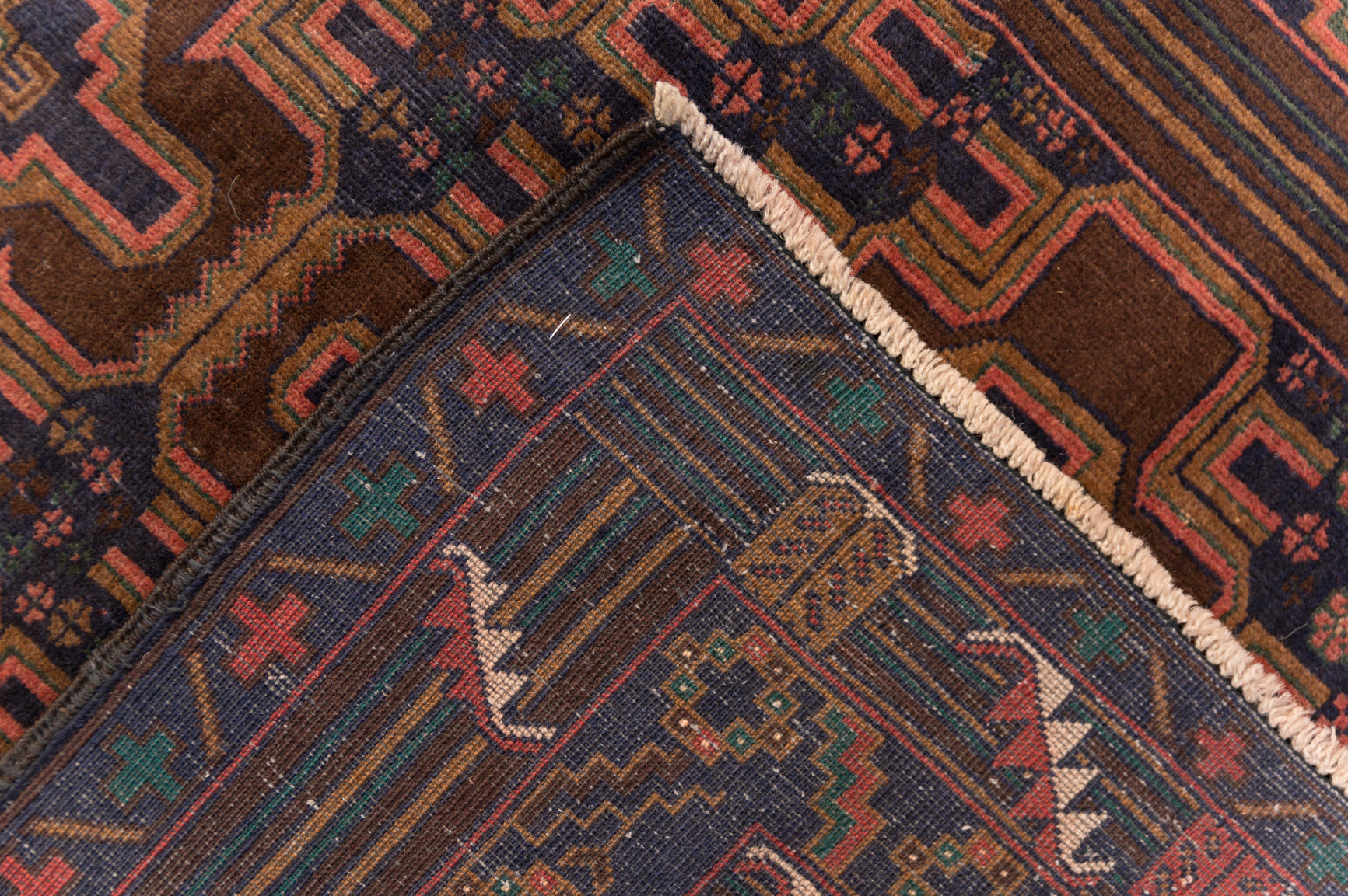 Vintage Persian Baluchi Wool Rug 210m x 116cm