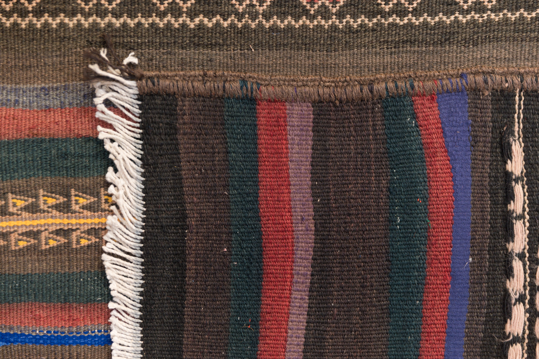 Vintage Persian Sumak Wool Runner c.1970.'s 315cm x 73cm