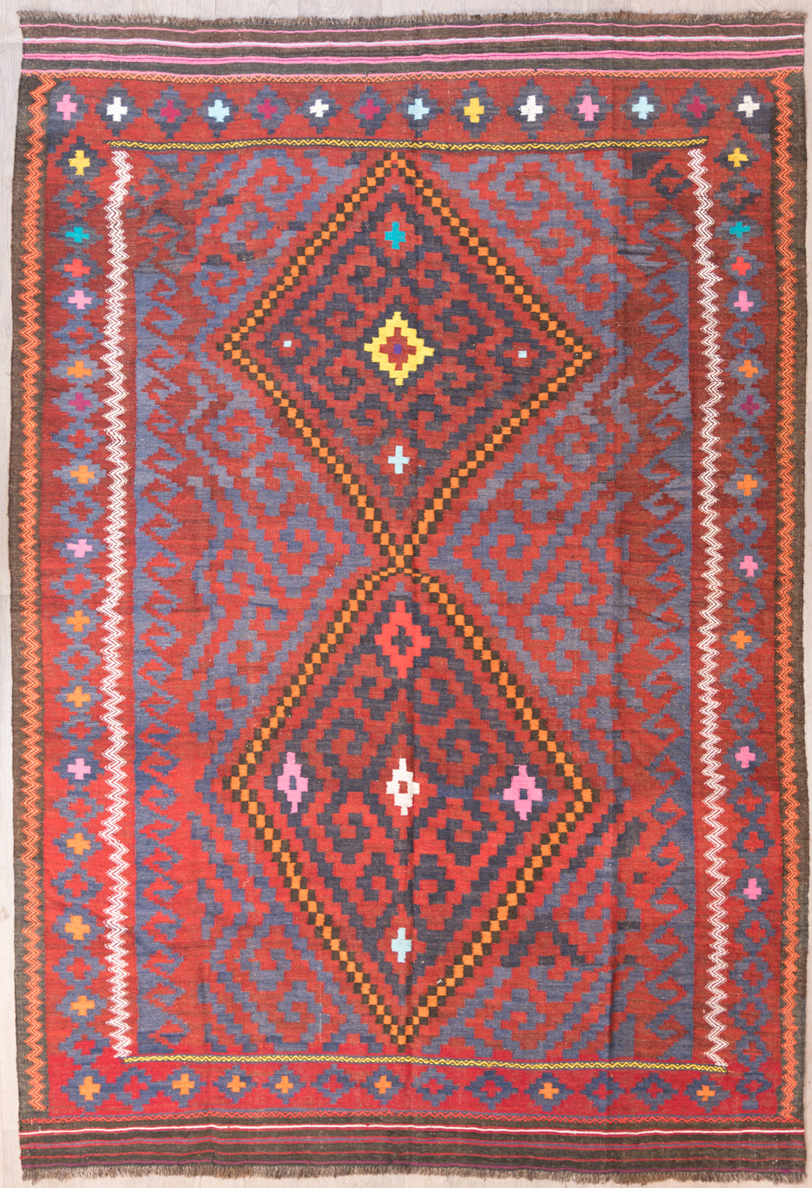 Vintage c.1980's Persian Kilim 282cm x 192cm