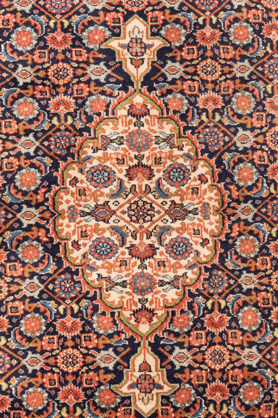 Navy Red Persian Tabriz Runner- 203cm x 98cm K1425