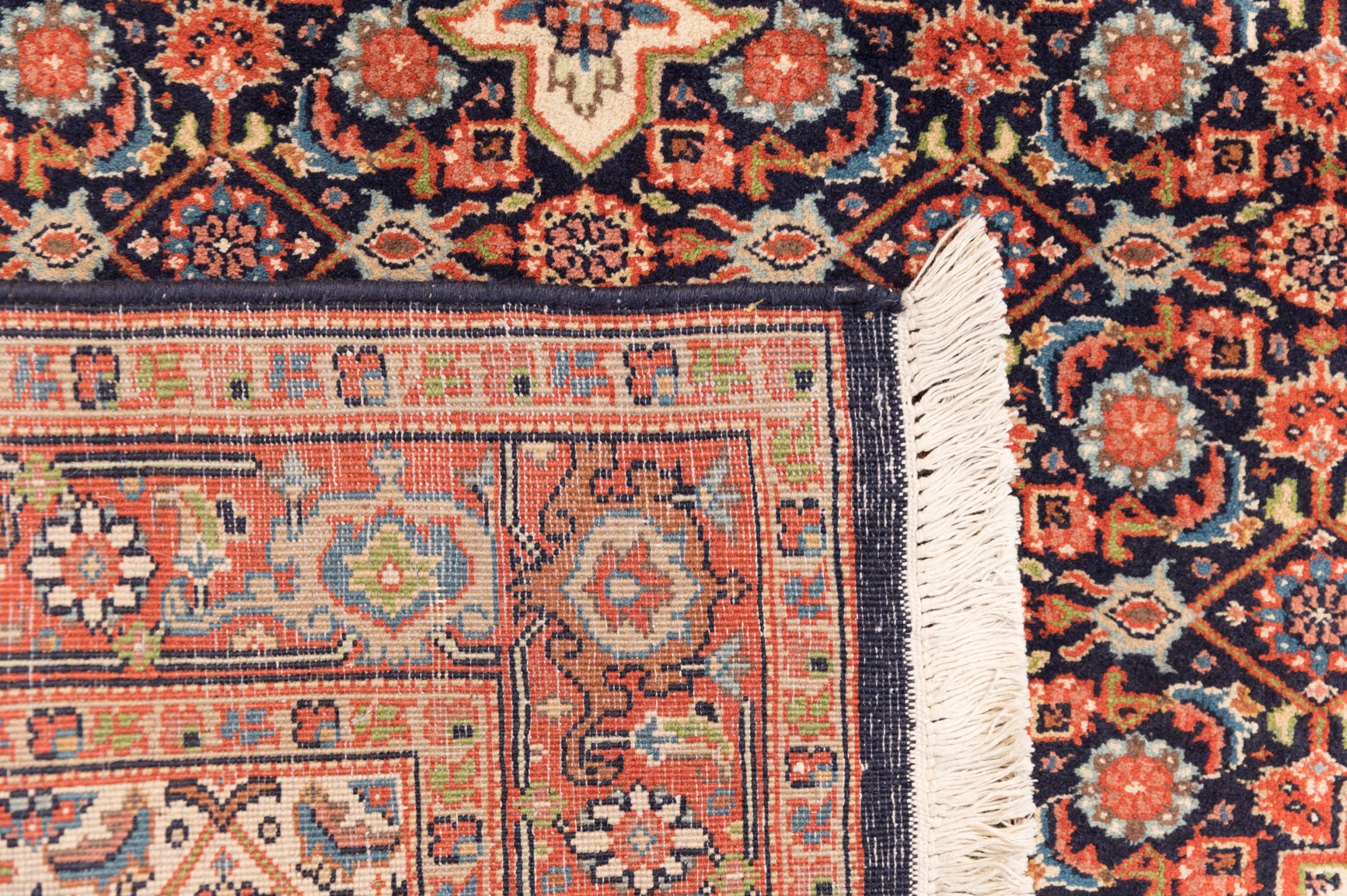 Navy Red Persian Tabriz Runner- 203cm x 98cm K1425