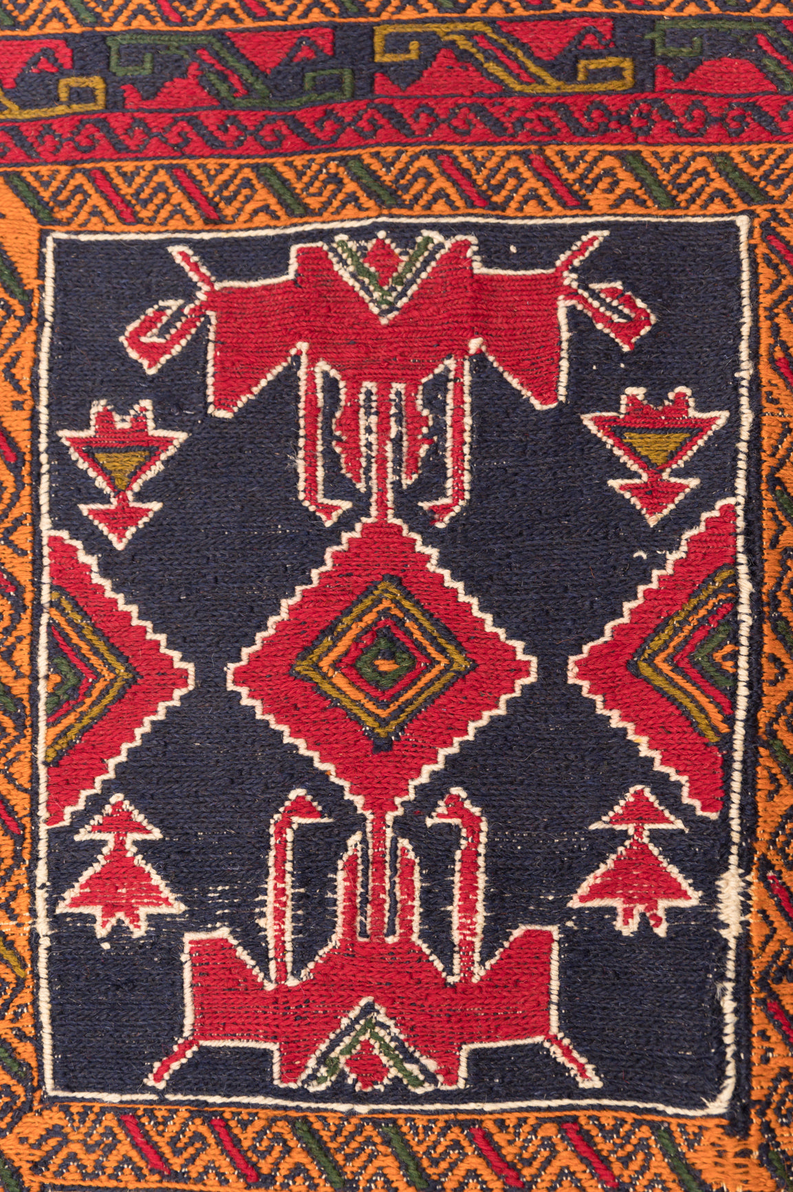 Vintage Persian Sumak Runner 153cm x 116cm