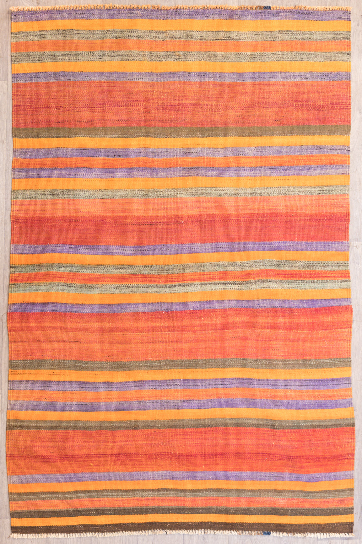Vintage Turkish Wool Kilim 221cm x 113cm