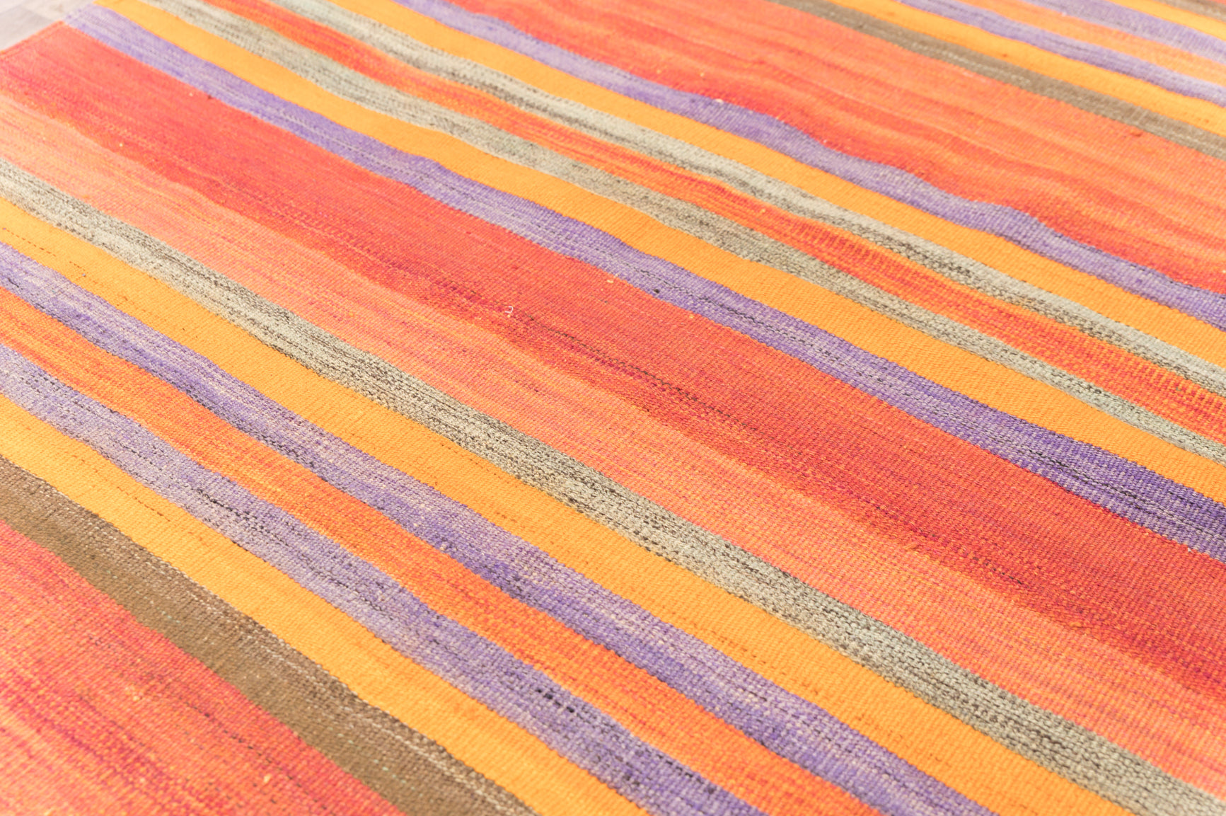 Vintage Turkish Wool Kilim 221cm x 113cm