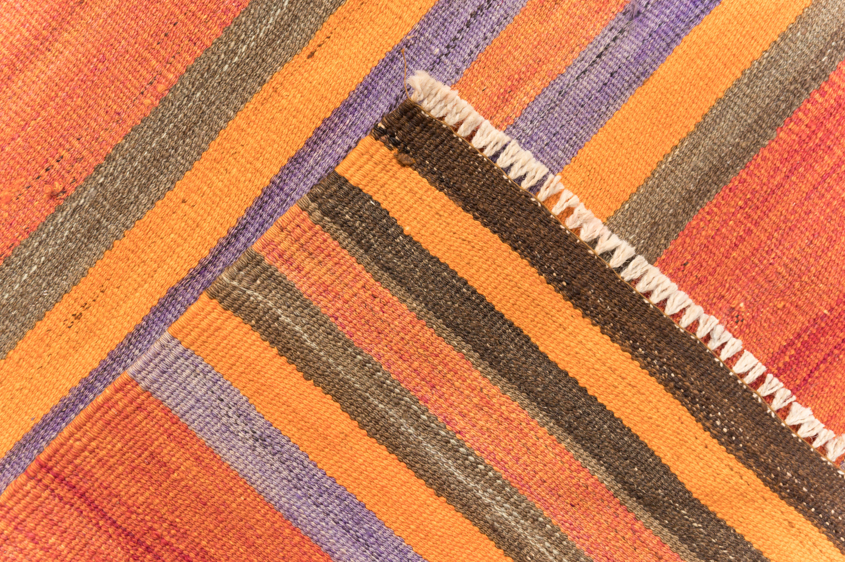 Vintage Turkish Wool Kilim 221cm x 113cm