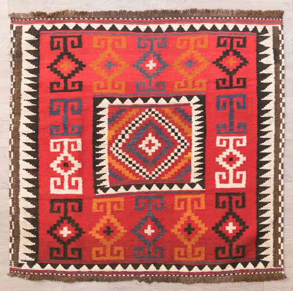 Vintage Persian Kilim 121cm x 128cm