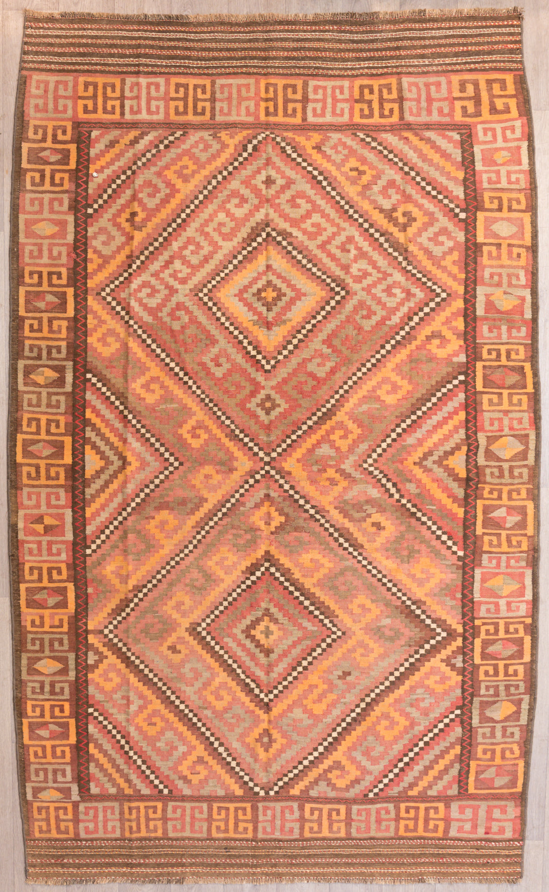 Muted Persian Wool Kilim c1950's 316cm x 192cm