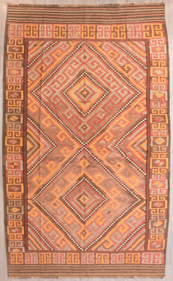 Muted Persian Wool Kilim c1950's 316cm x 192cm