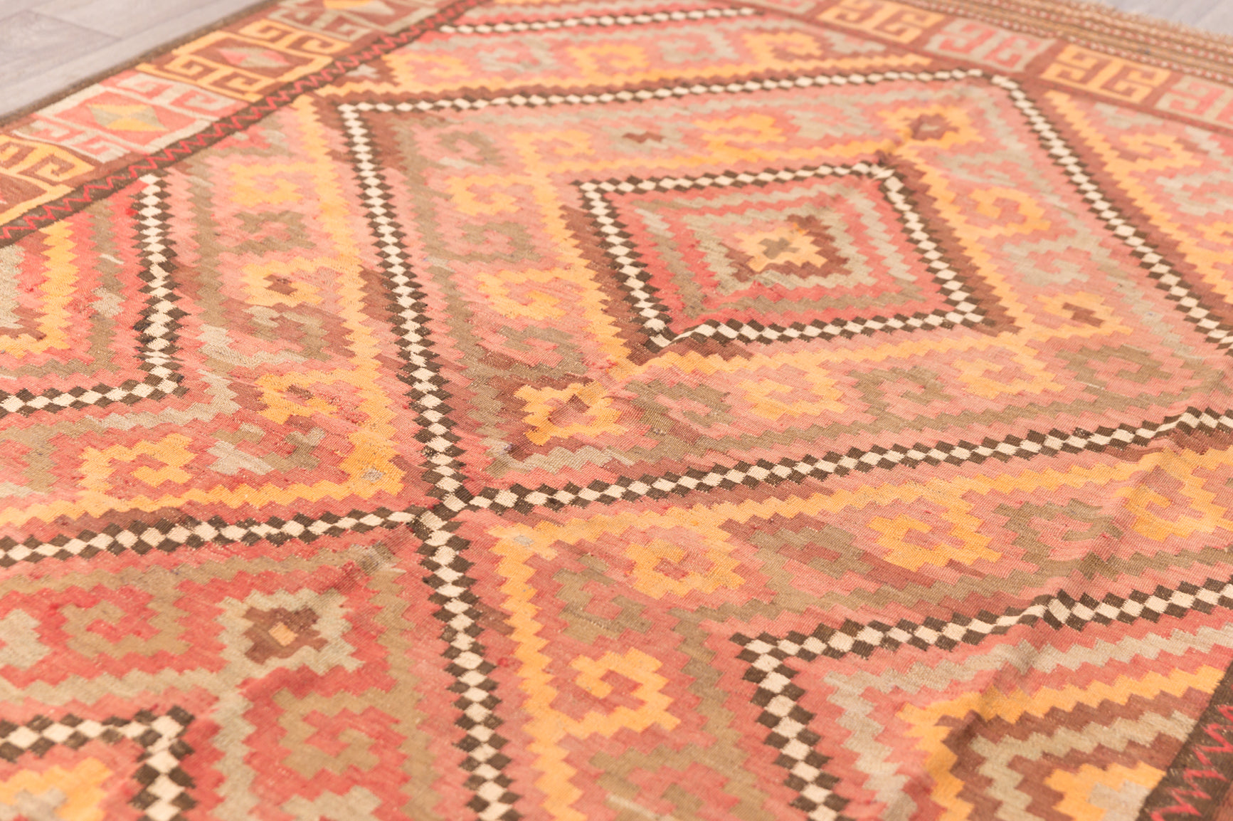 Muted Persian Wool Kilim c1950's 316cm x 192cm