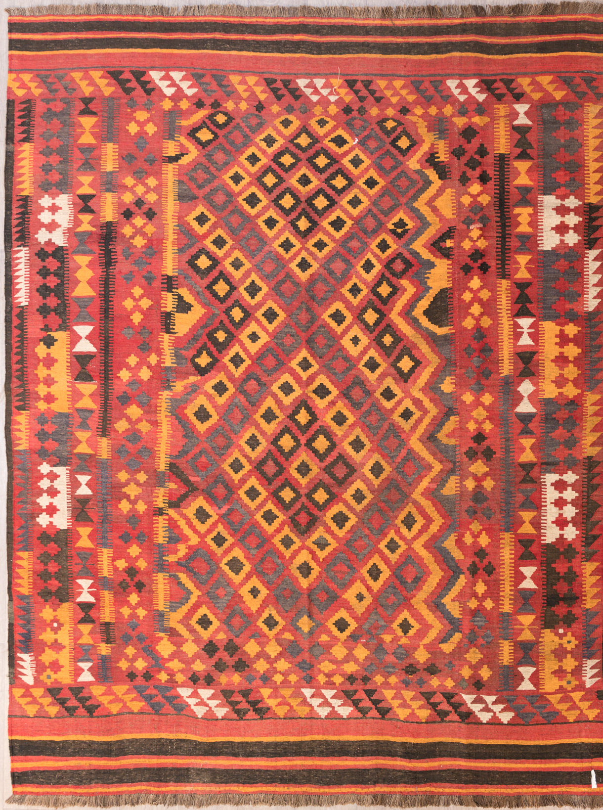 Red Vintage Persian Kilim 280cm x 202cm
