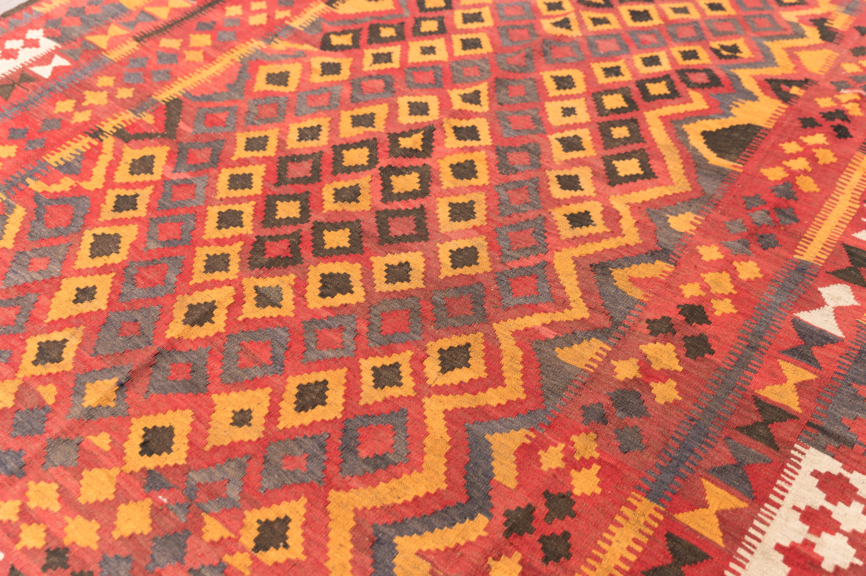 Red Vintage Persian Kilim 280cm x 202cm
