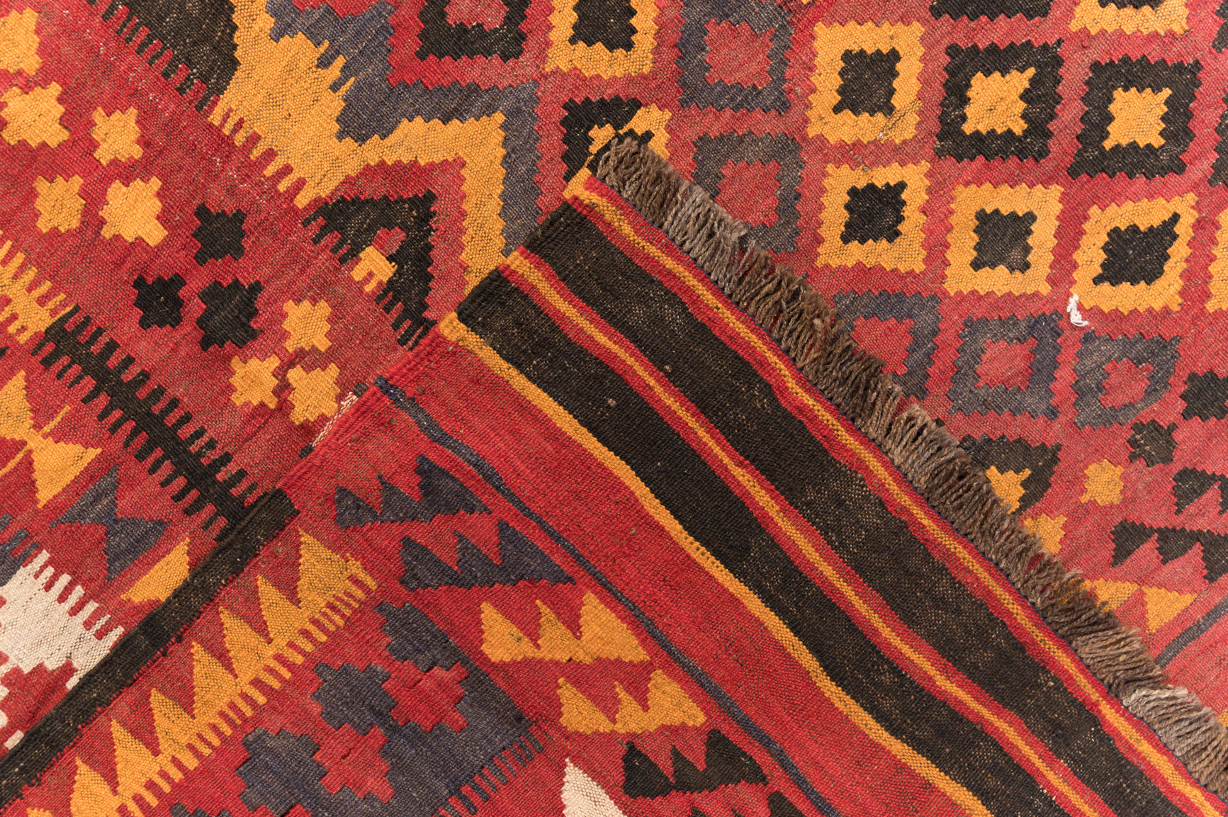 Red Vintage Persian Kilim 280cm x 202cm