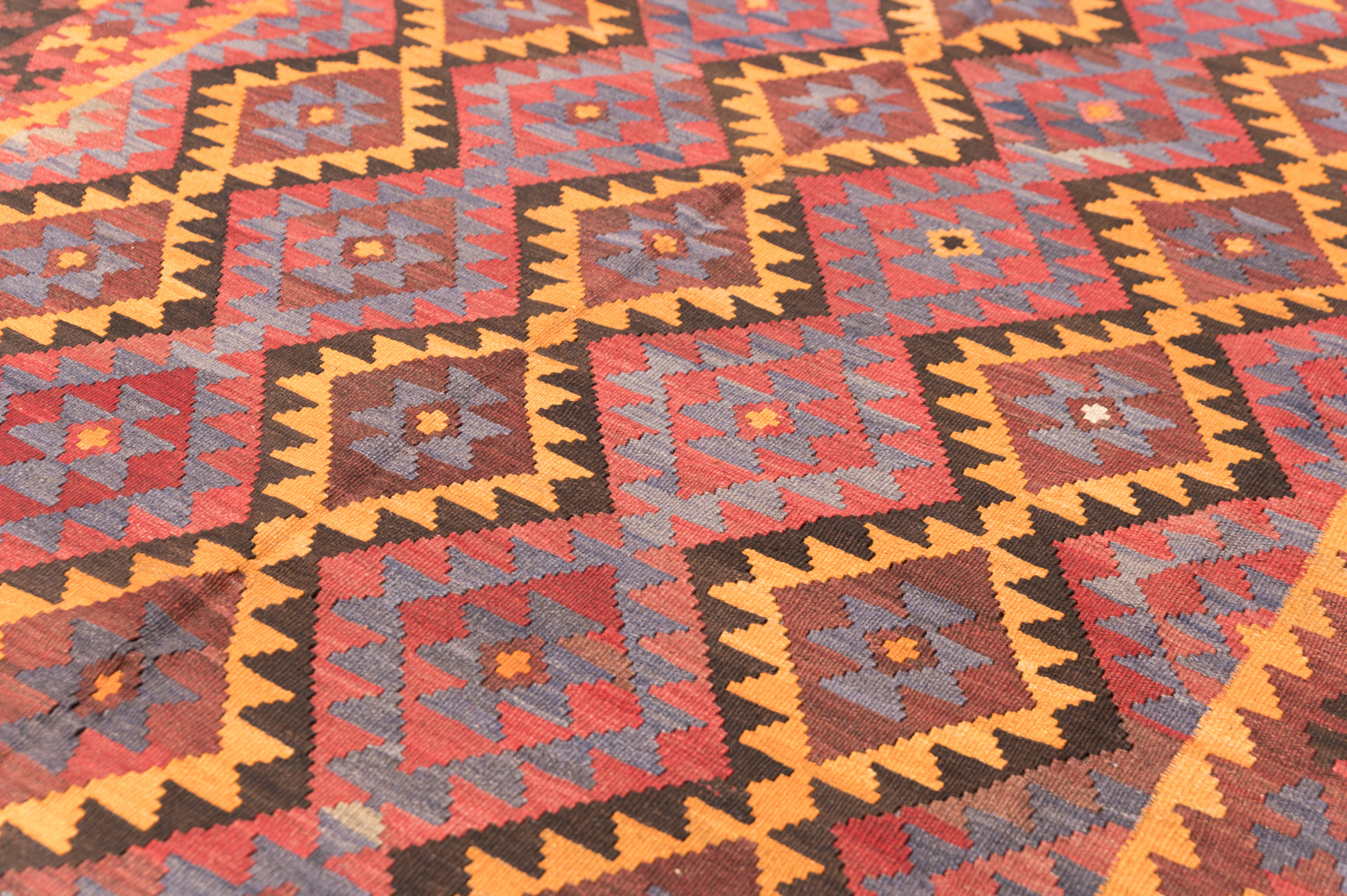 Orange Red Vintage Persian Kilim 294cm x 217cm