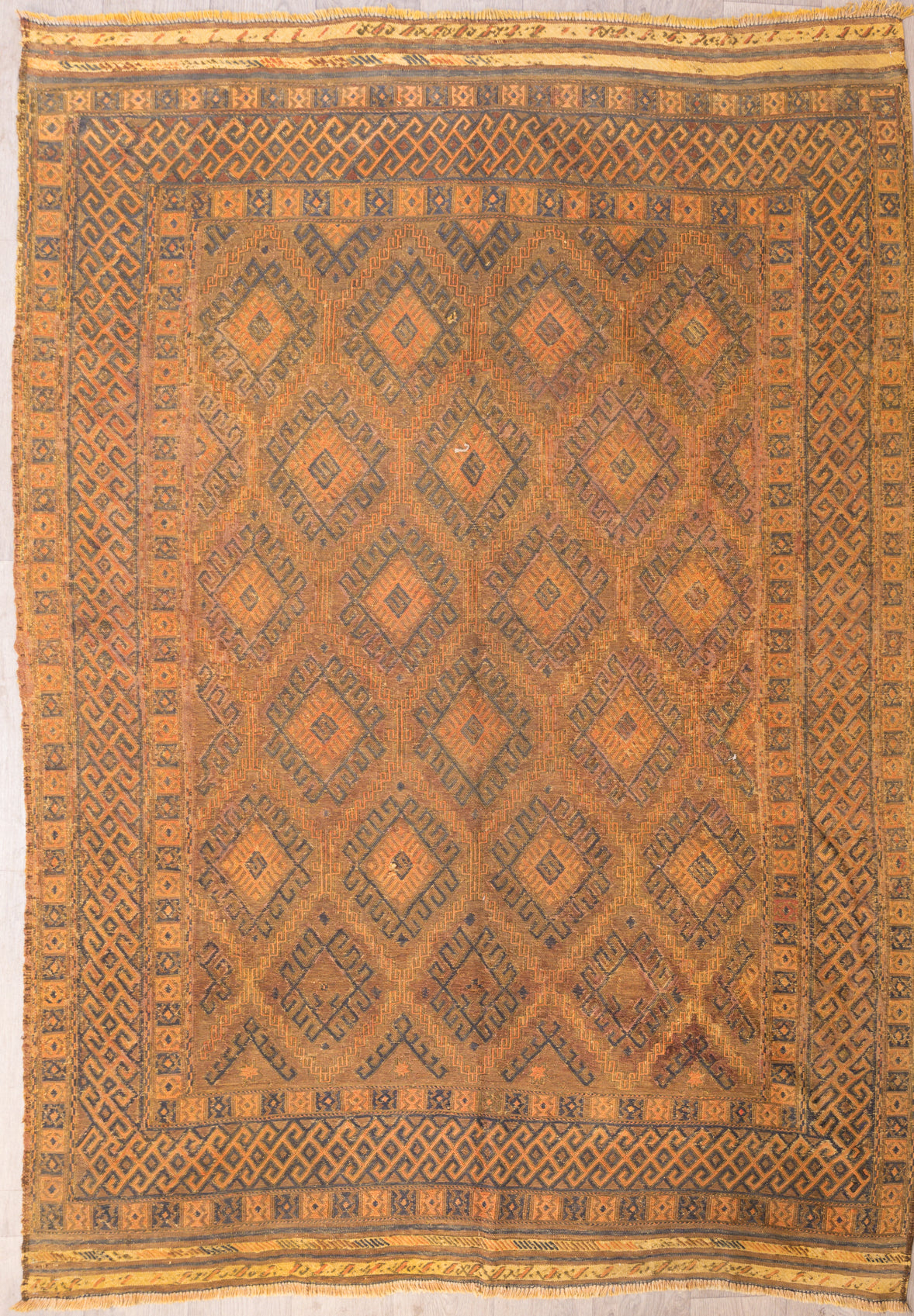 Semi-Antique Persian Sumak Wool Rug c.1940's  254cm x 177cm