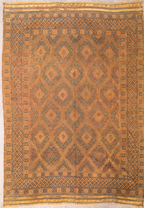 Semi-Antique Persian Sumak Wool Rug c.1940's  254cm x 177cm