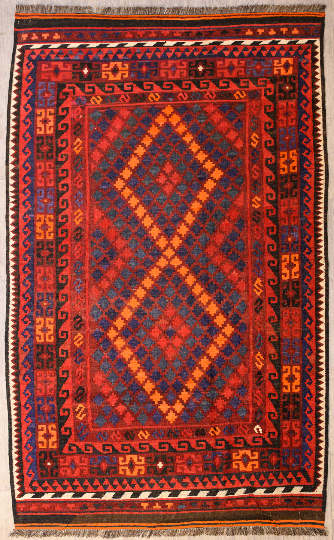 Vintage Persian Wool Kilim 217cm x 137cm