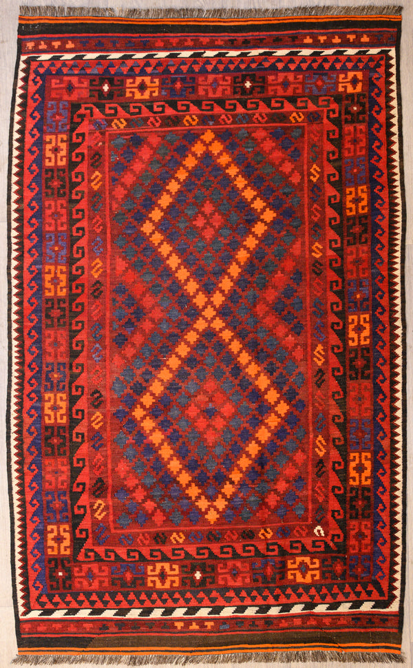 Vintage Persian Wool Kilim 217cm x 137cm