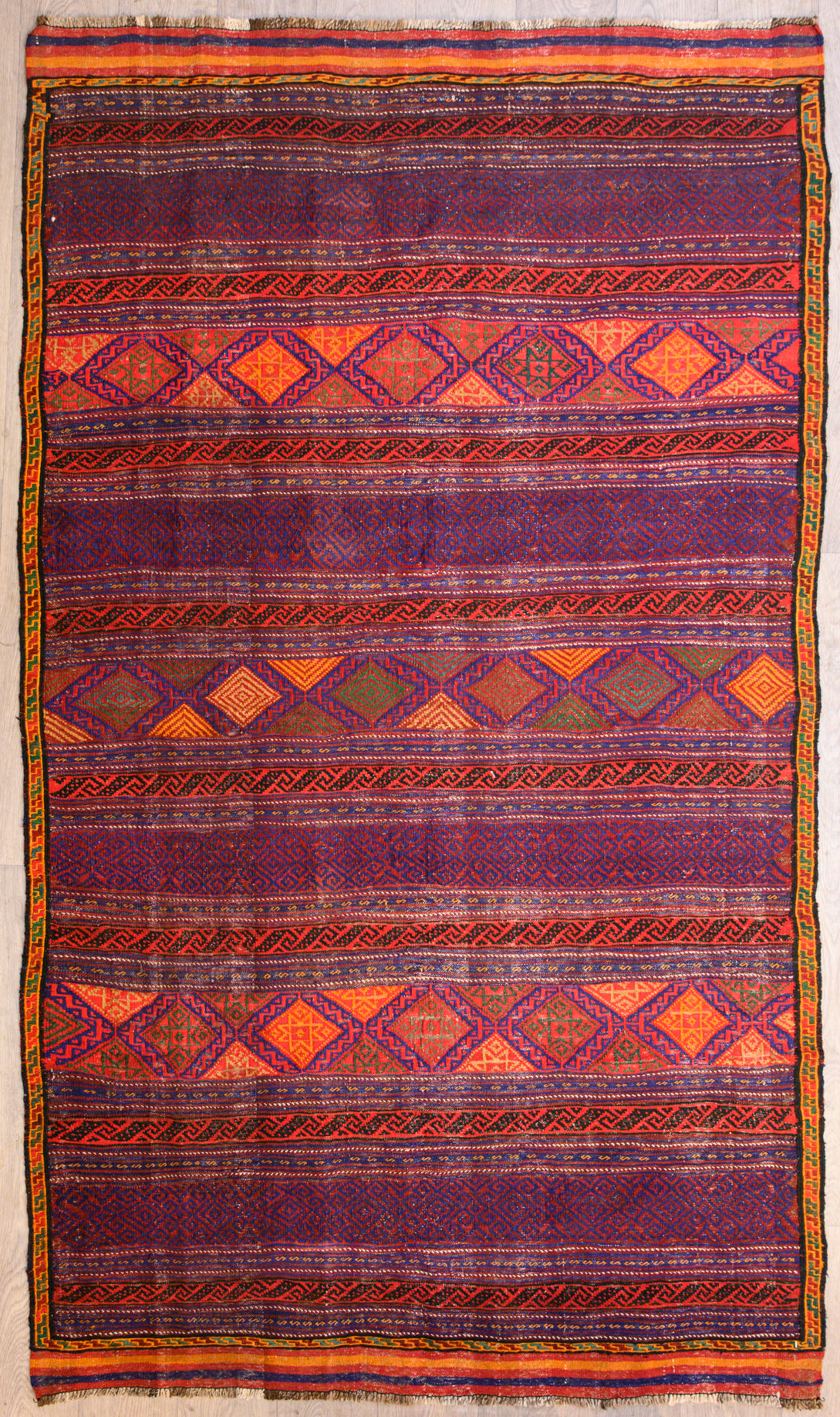 Vintage Persian Sumak Wool Rug 273cm x 156cm