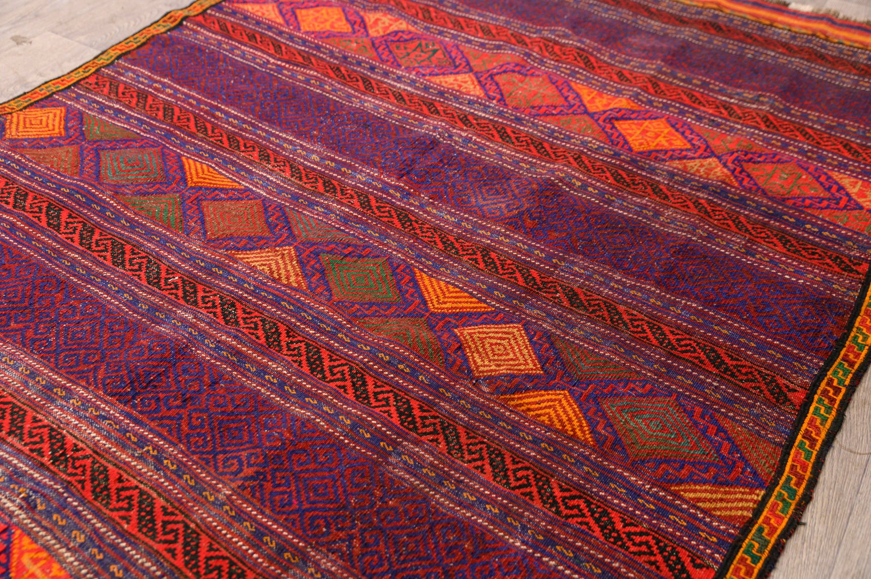 Vintage Persian Sumak Wool Rug 273cm x 156cm