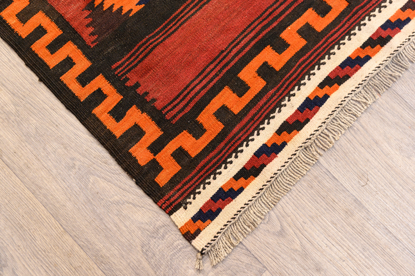 Red Vintage Persian Kilim 216cm x 122cm