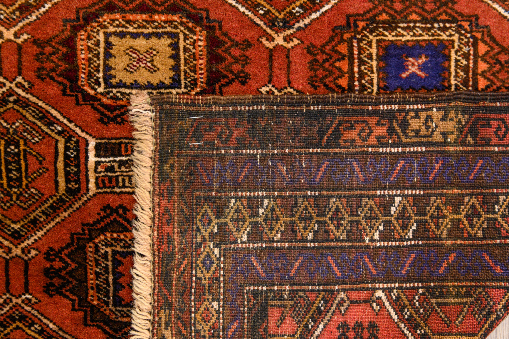 Vintage Persian Baluchi Wool Rug c.1960's 162cm x 114cm