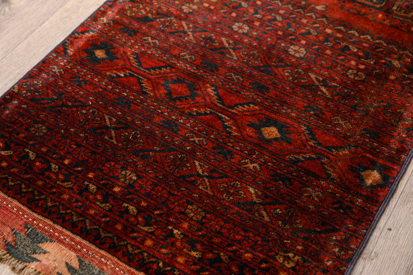 XL Vintage Afghan Turkoman Wool Runner 562cm x 72cm
